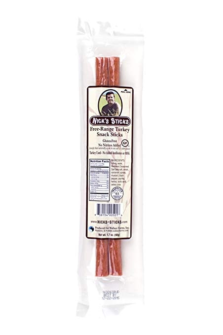 Nick's Sticks Free-Range Turkey Snack Sticks