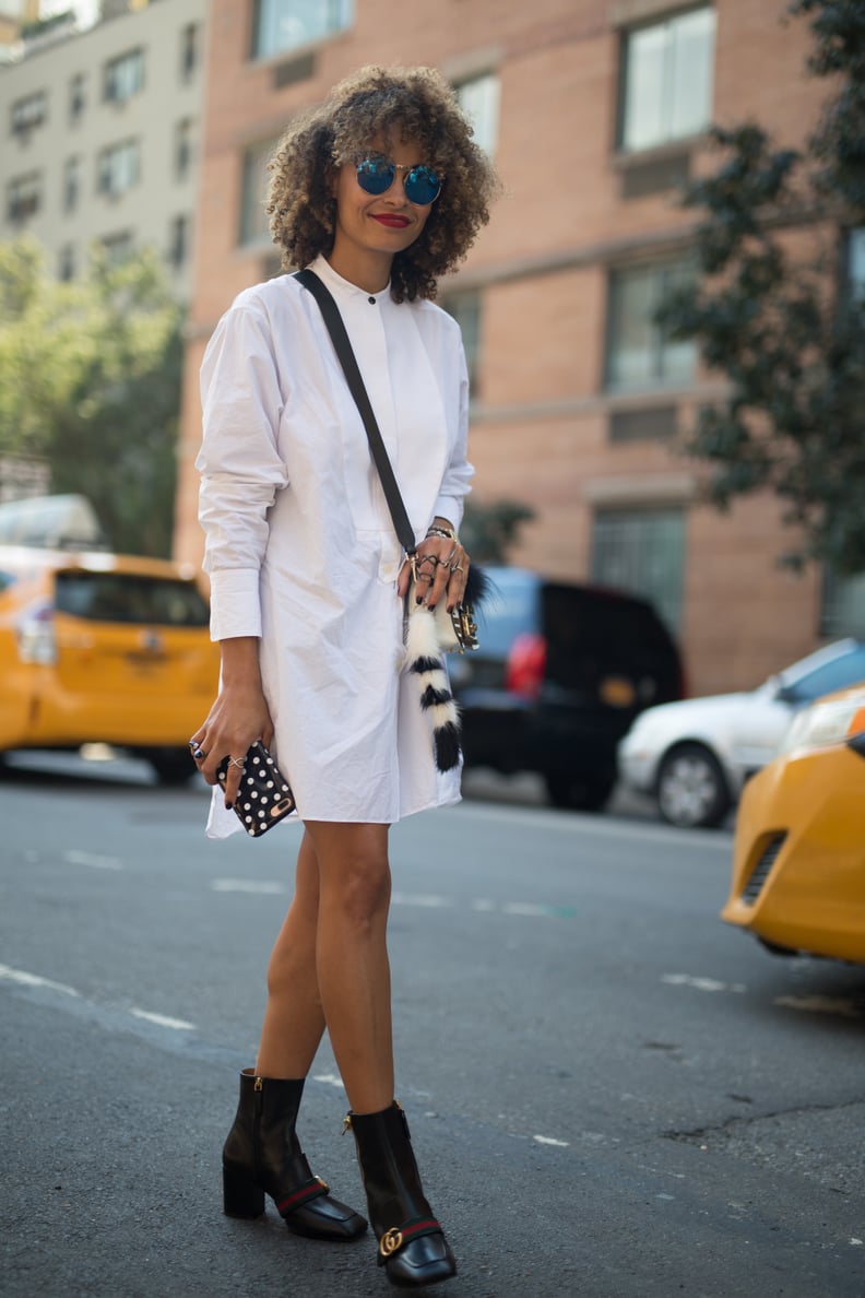 Style Your White Dress With Black Ankle Boots