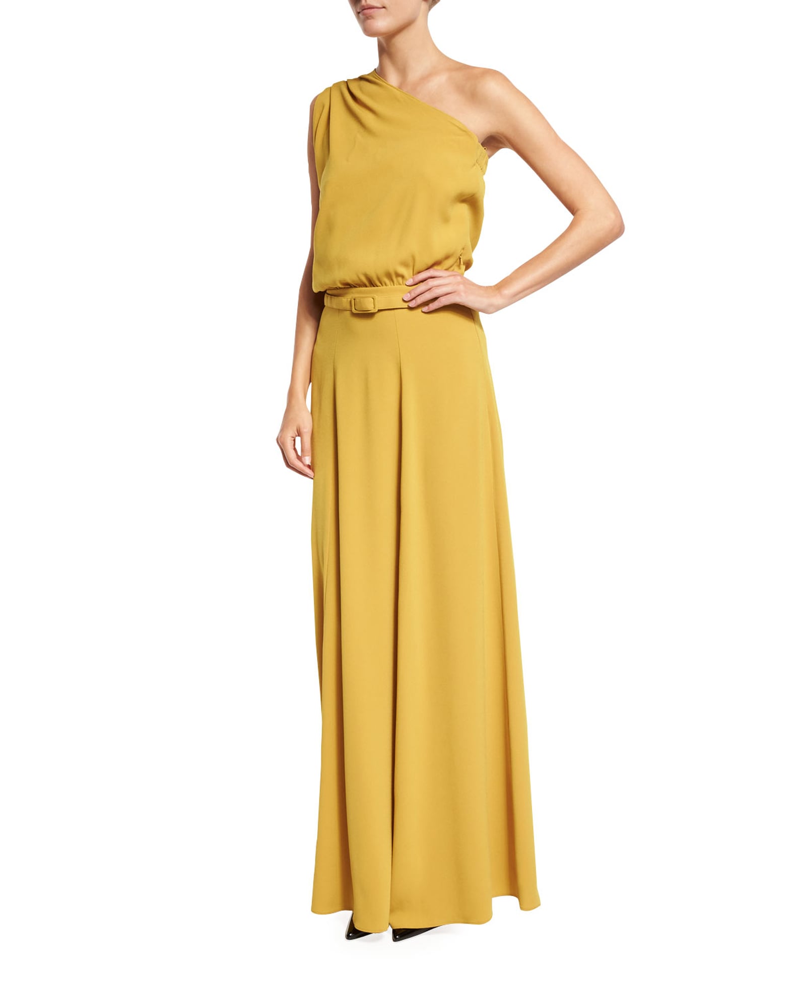 Angelina Jolie's Yellow Co Dress | POPSUGAR Fashion