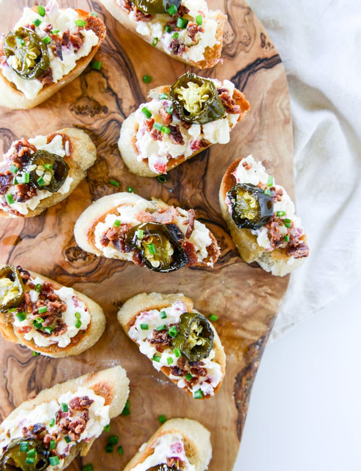 Crostini With Bacon, Pimiento Cheese, and Candied Jalapeños