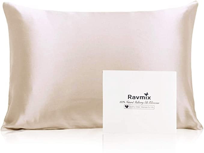 Ravmix Silk Pillowcase for Hair and Skin with Hidden Zipper