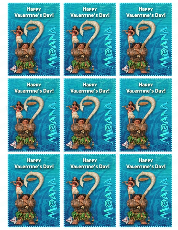 Moana-Inspired Mini Valentines