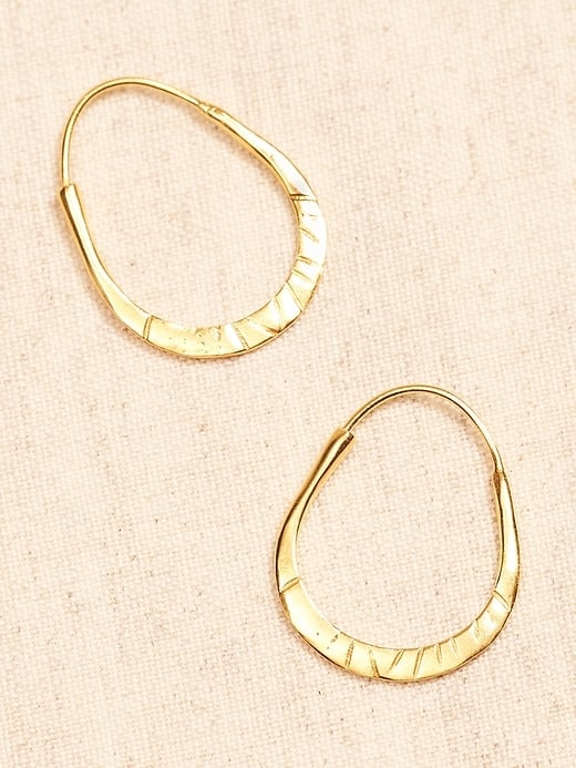 Banana Republic Factory Store Aureus + Argent | Mini Thin Etched Hoop Earrings