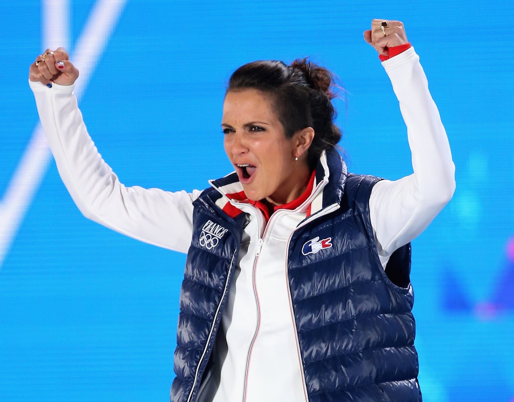 Marie Martinod was pumped after her winning a silver medal in the ski half-pipe.
