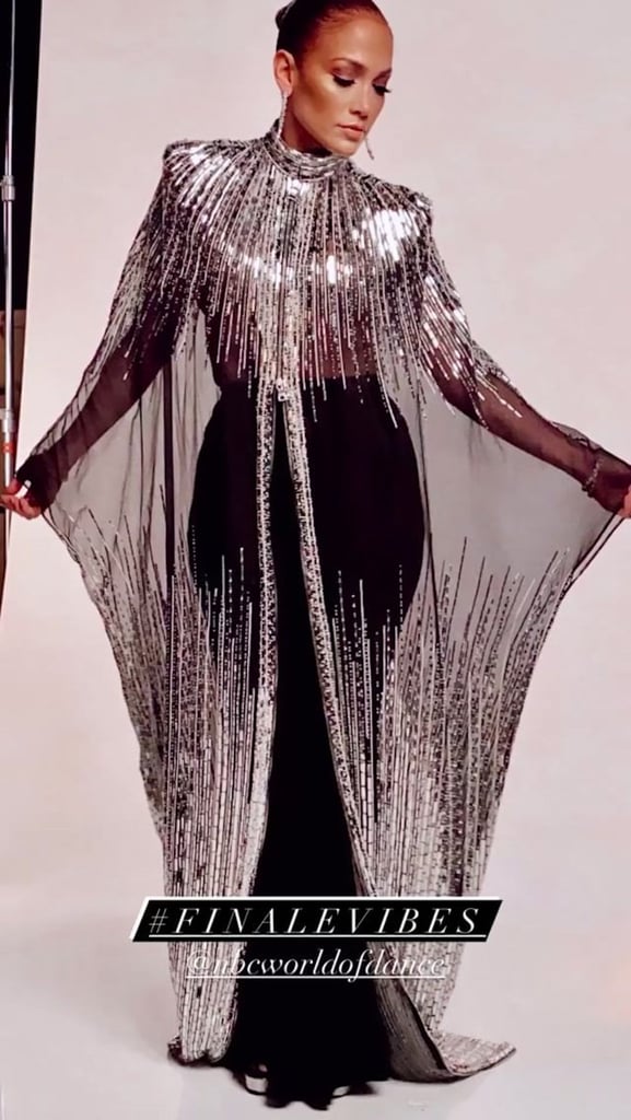 Jennifer Lopez's Silver Cape Gown on World of Dance Finale
