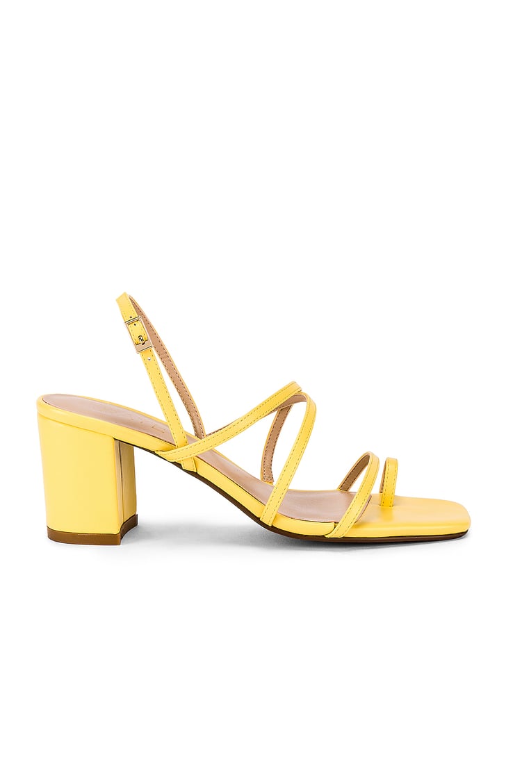 pale yellow high heels