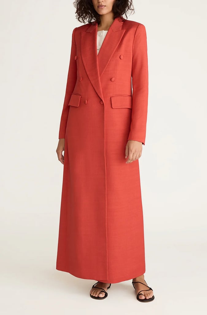 Rebecca Taylor Viscose Slub Blazer Coat