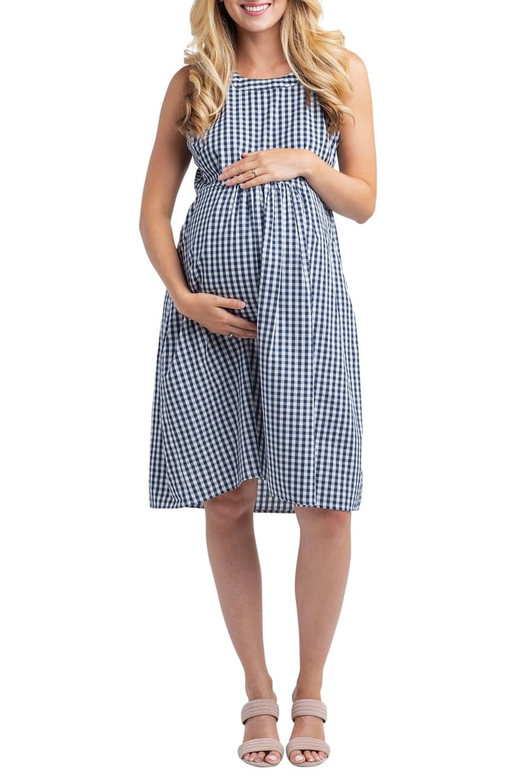 Nom Maternity Molly Gingham Maternity Dress Best Lightweight