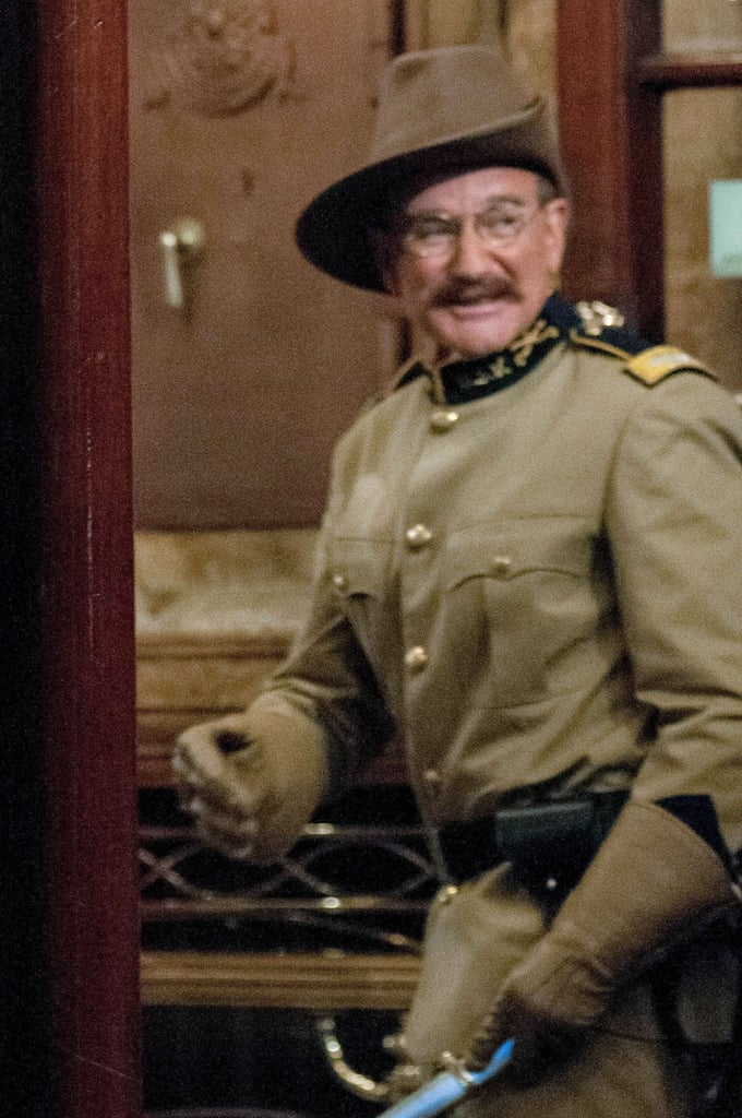 Robin Williams channeled his inner Theodore Roosevelt during the production of Night at the Museum 3 in London on Monday.