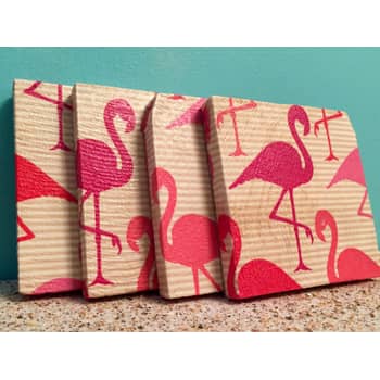 Paper Towel Holder Pink Flamingo