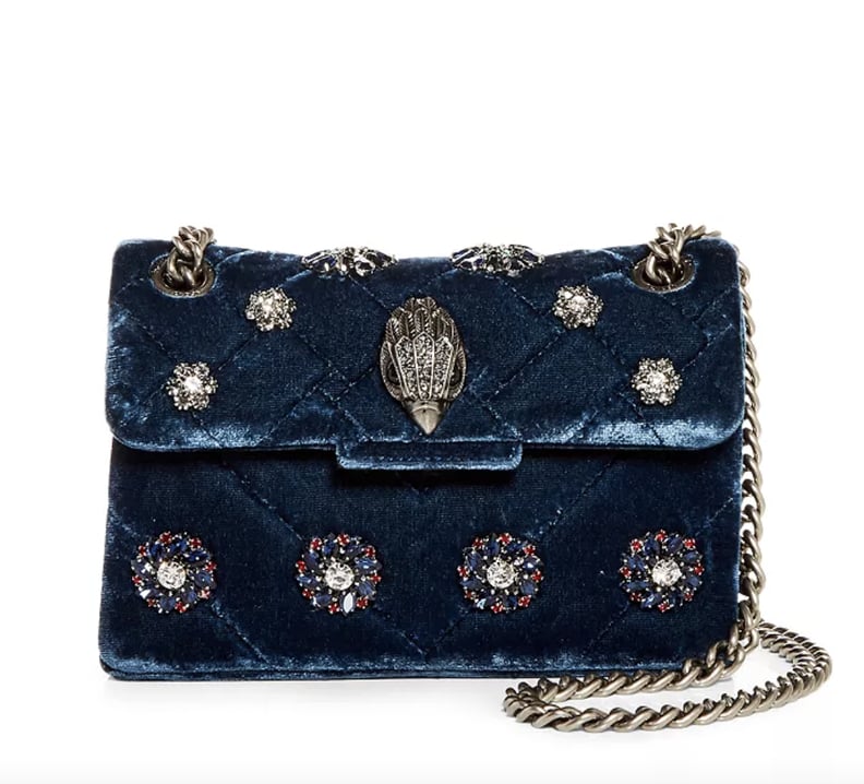 Kurt Geiger Mini Kensington Velvet Crossbody Bag