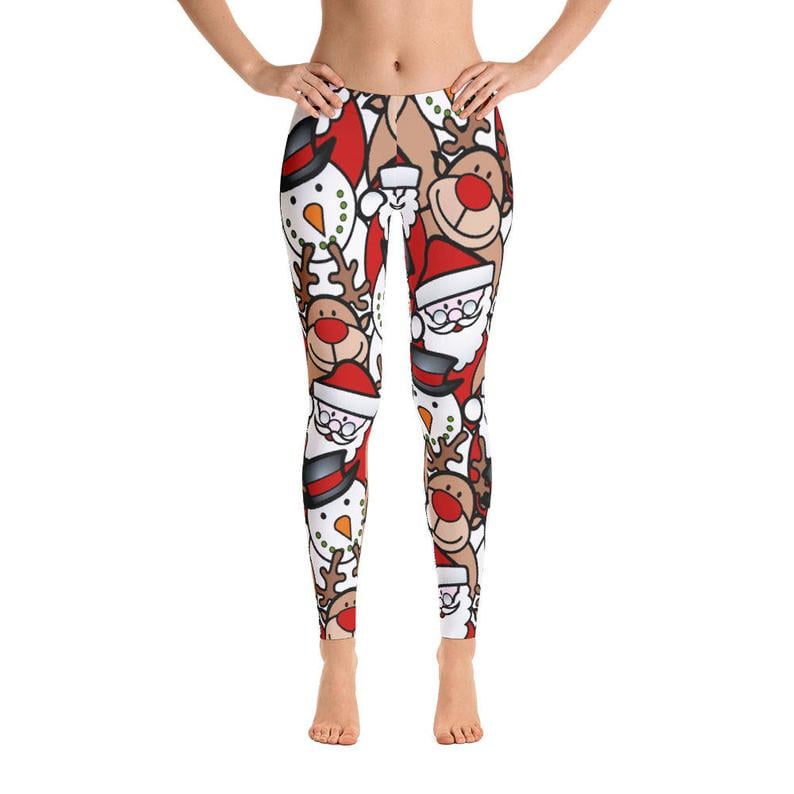 christmas workout leggings