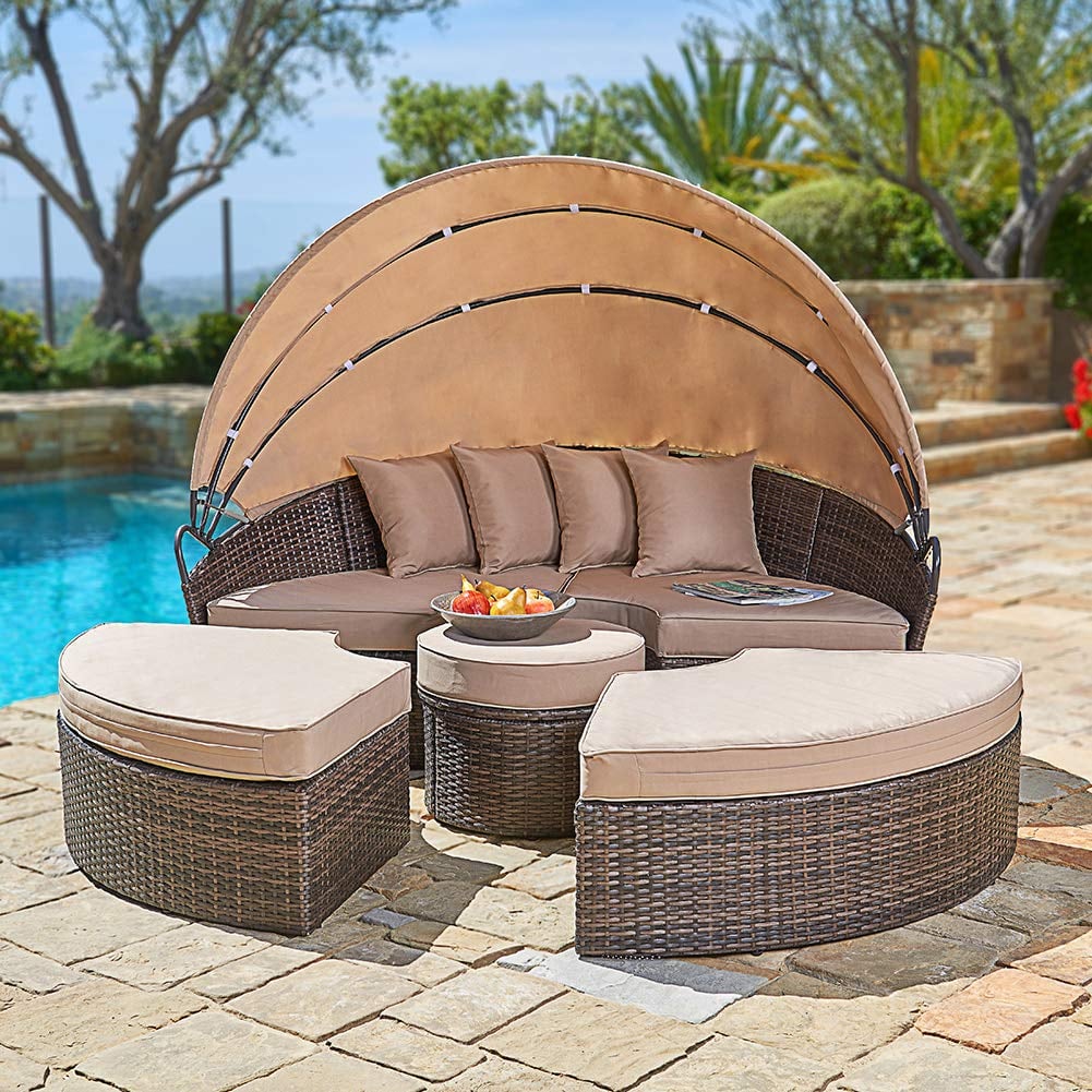 Suncrown Outdoor Patio Round Daybed