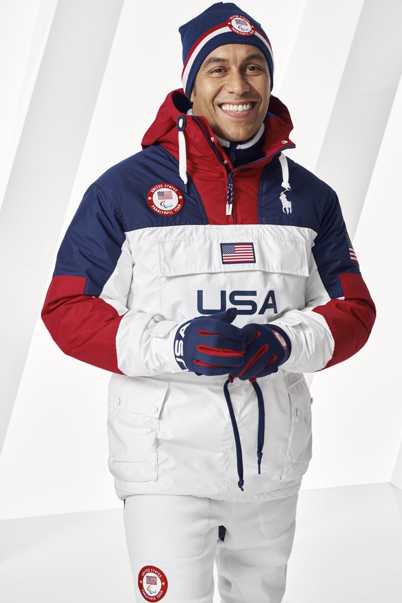 Team USA Winter Opening Ceremony Outfit on Rico Roman, Olympic Sled Hockey