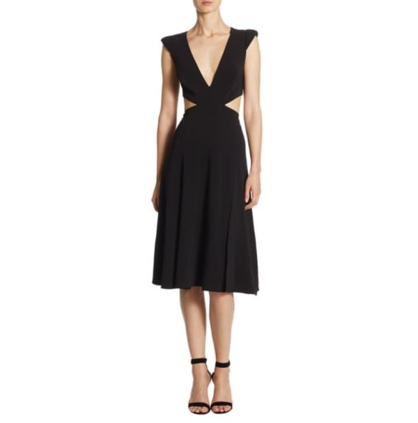 Halston Flowy Knee-Length Dress