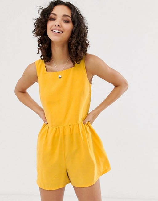 ASOS Design Minimal Button-Back Romper