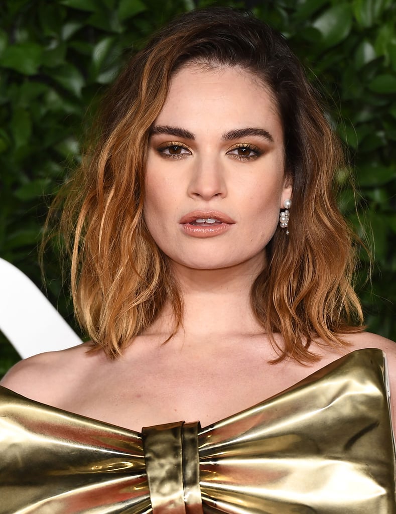 Lily James's Gilded Winged Shadow