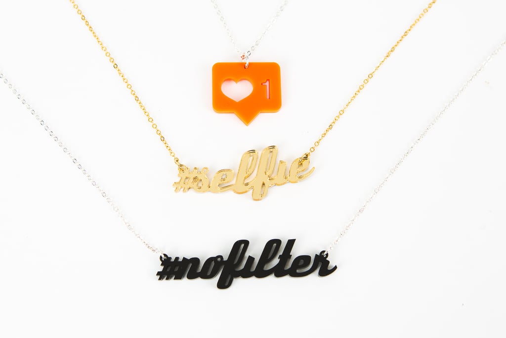 Consider these Instagram necklaces ($25) the modern version of the sister necklaces you used to wear as kids. #sisterlove