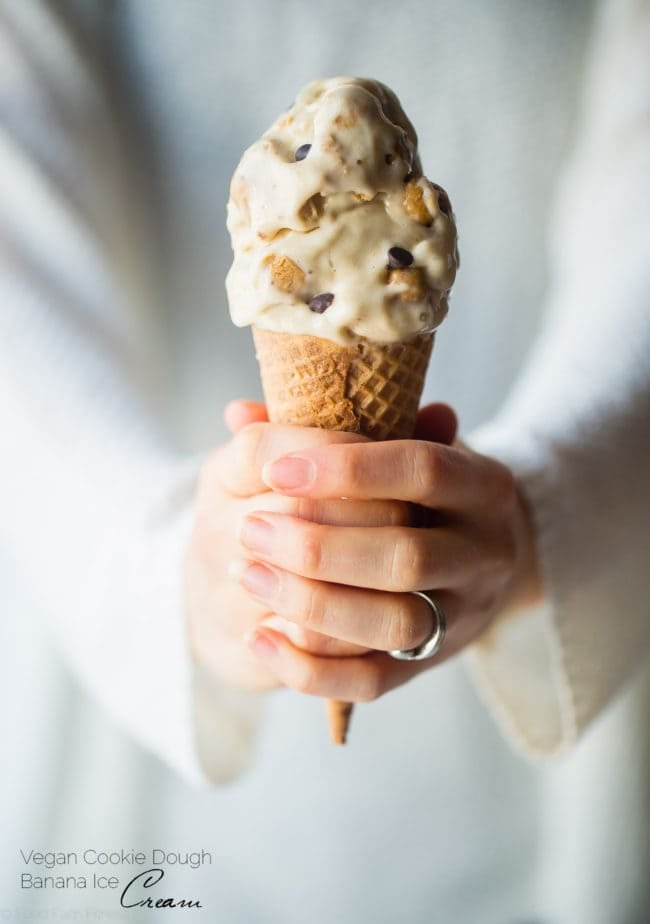 Vegan Cookie Dough Banana Ice Cream