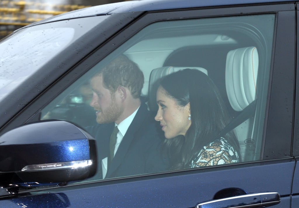 Prince Harry and Meghan Markle at Queen's Christmas Lunch