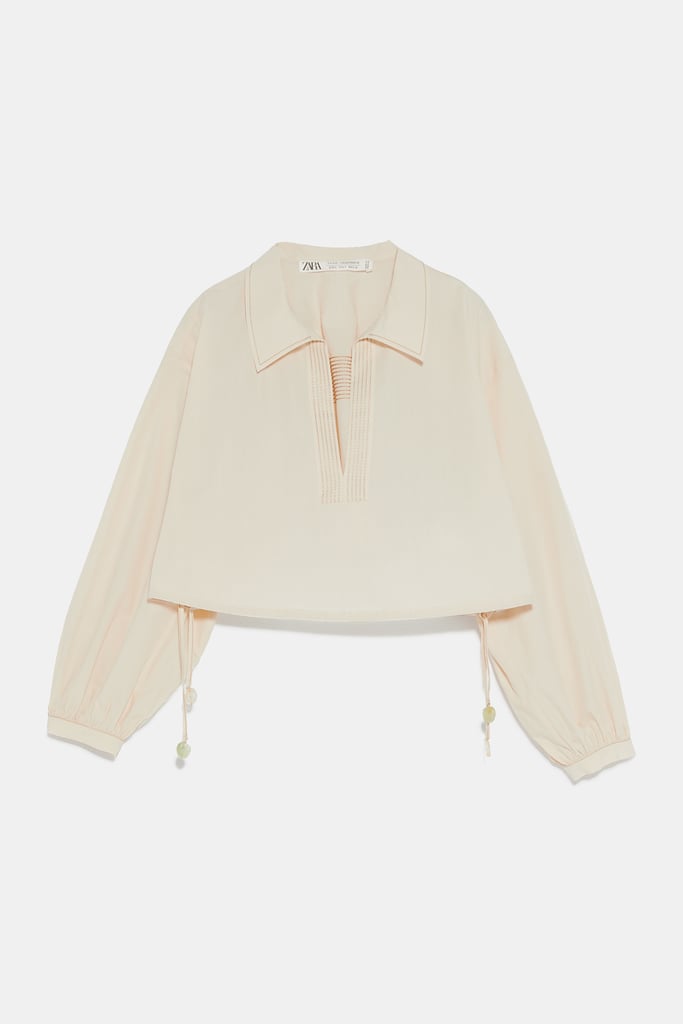 Zara Studio Cropped Blouse