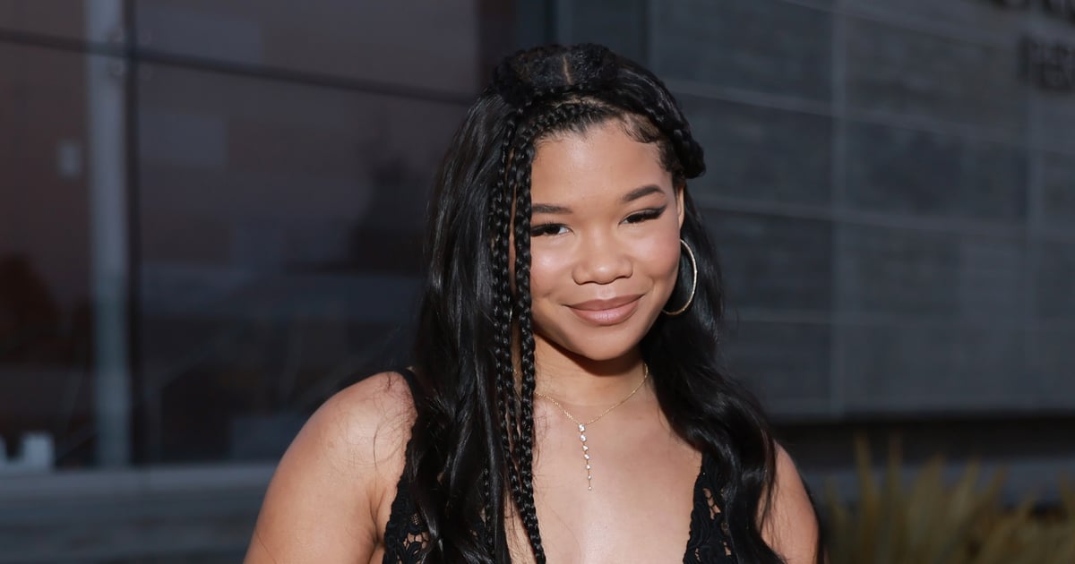Storm Reid’s Matching Dress and Graphic Eyeliner Are Peak Y2K