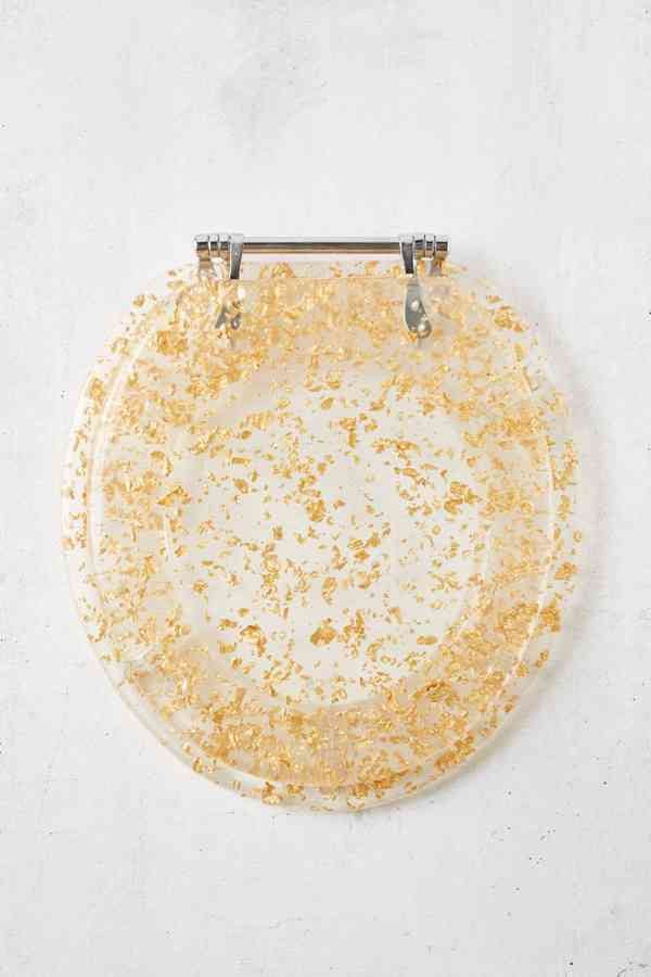 Gold-Flecked Toilet Seat