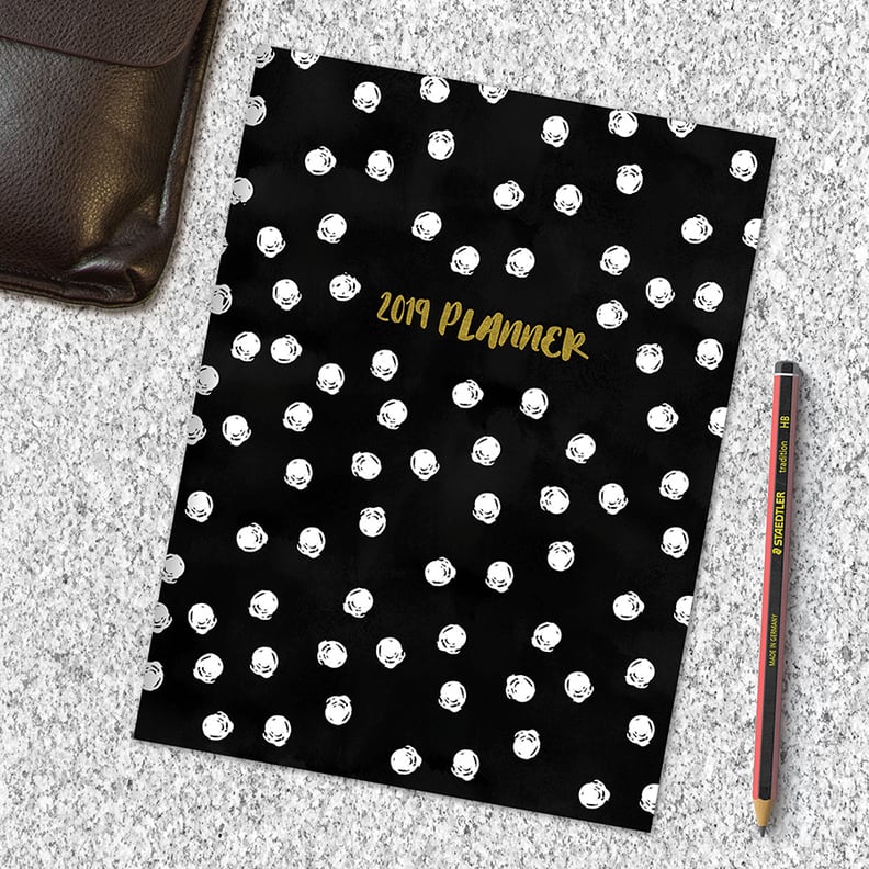 2019 Black and White Dots Planner