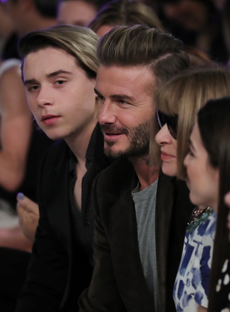 David and Brooklyn Beckham at Victoria's Fashion Show 2016
