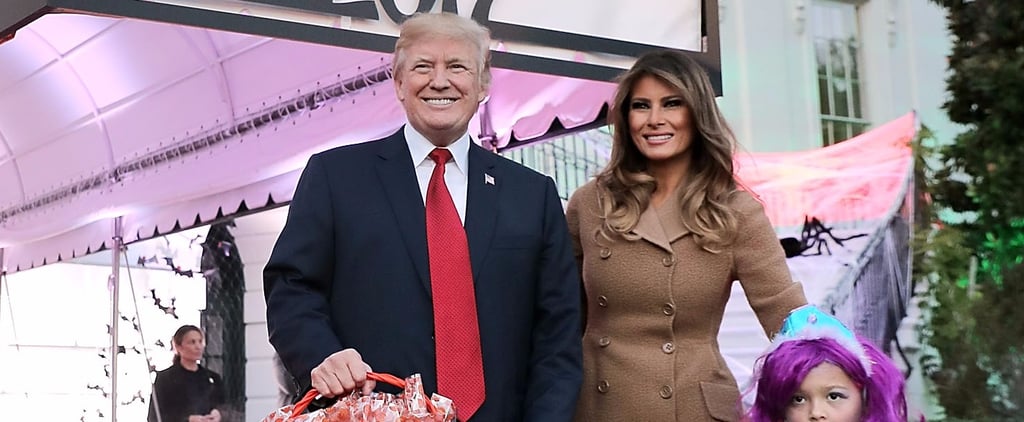 Melania Trump's Bottega Veneta Coat on Halloween 2017