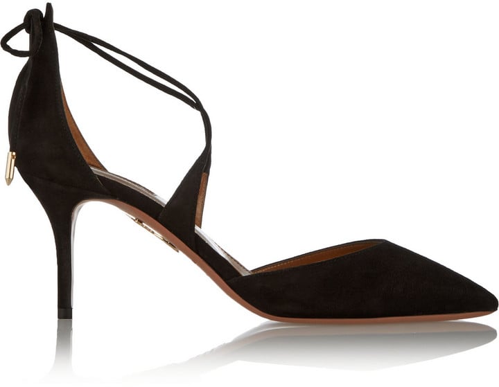 Aquazzura Matilde Lace-Up Suede Pumps ($695)