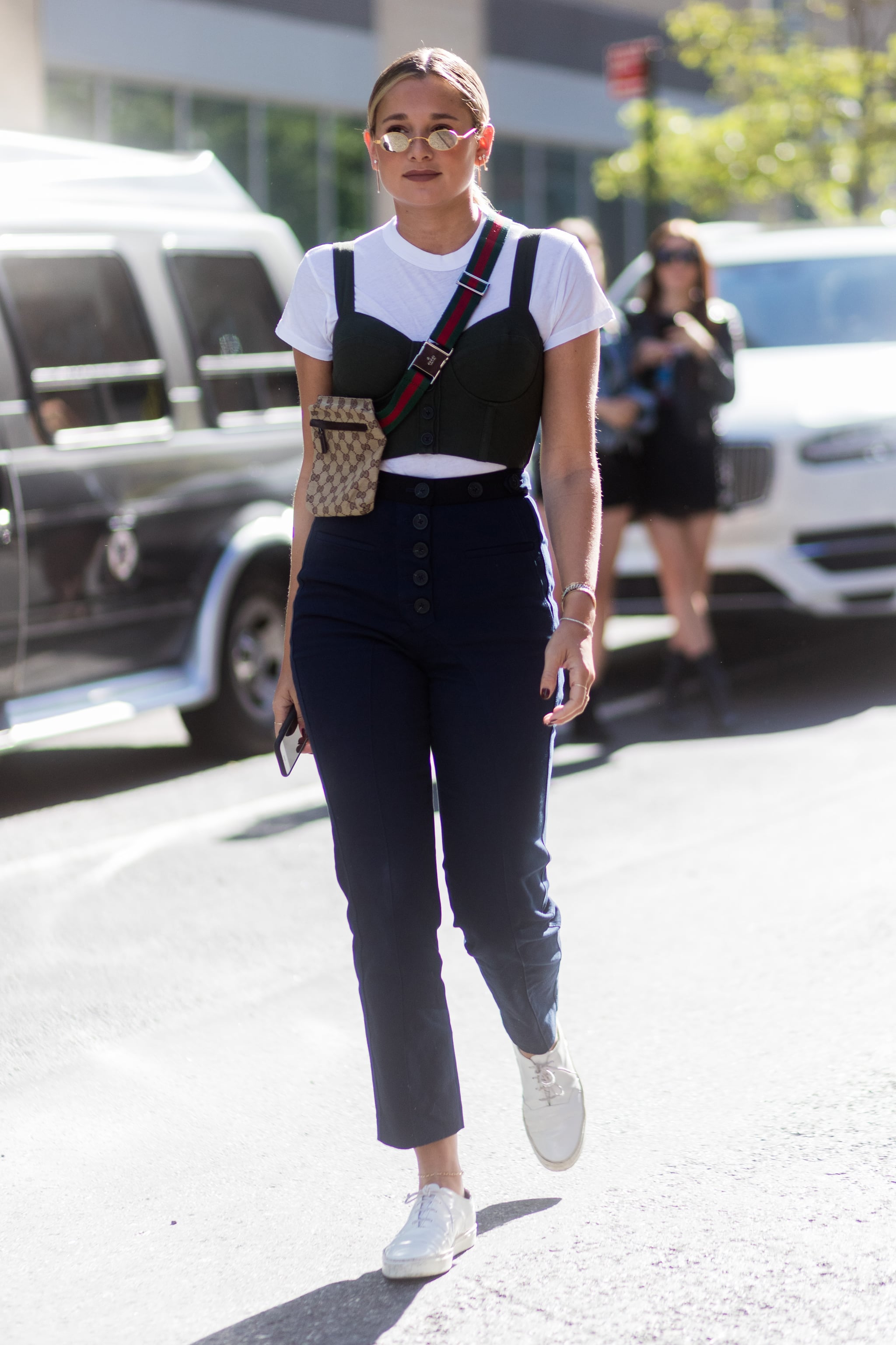 Layer your bustier over a t-shirt for a high-low look you can wear