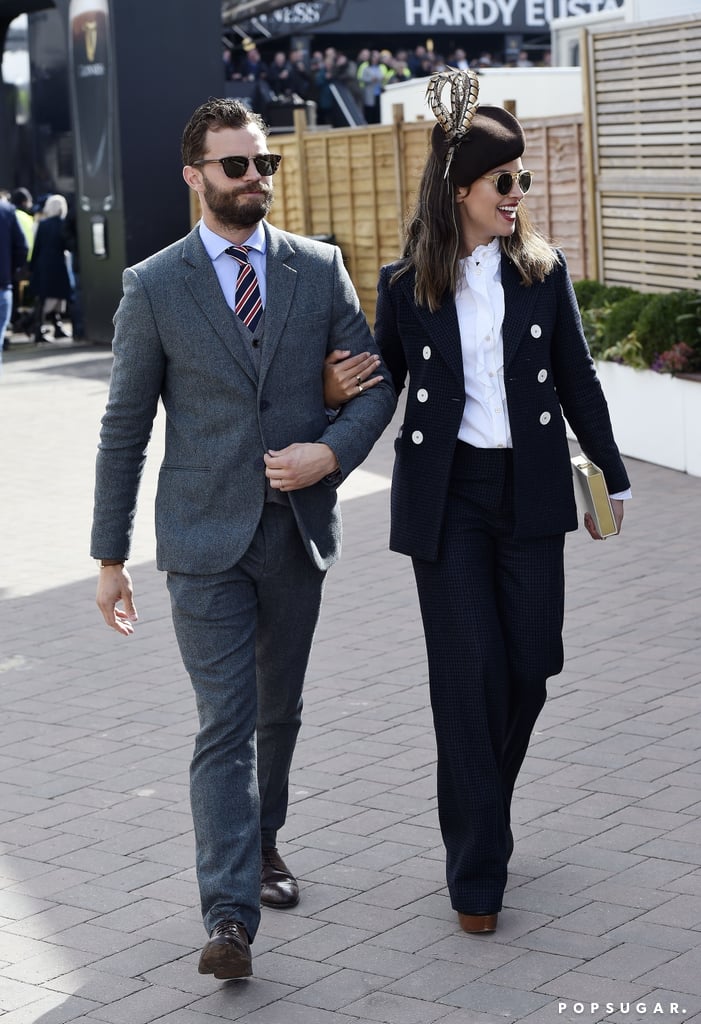 Jamie Dornan and His Wife at the Cheltenham Festival 2018