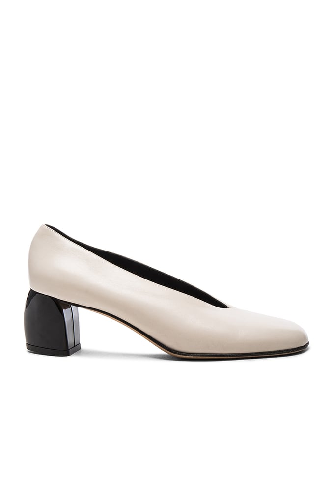 Tibi's Gene Heels ($495) achieve a colorblock effect all on their own.