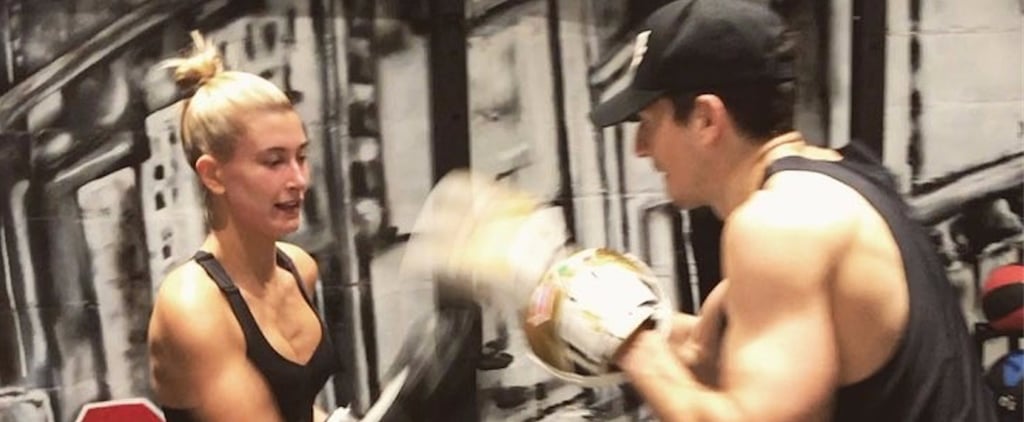 Hailey Baldwin at Rumble Boxing