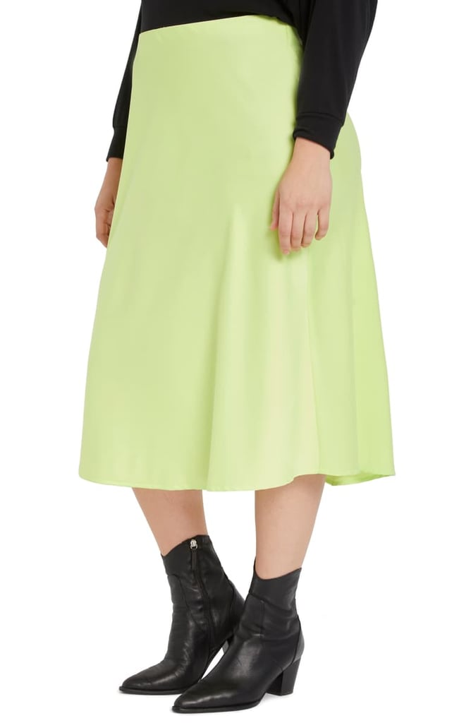 Eloquii Satin Midi Skirt