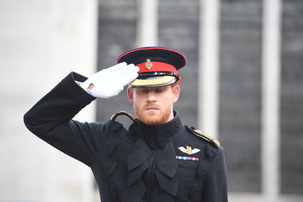Prince Harry honored soldiers during Remembrance Day.