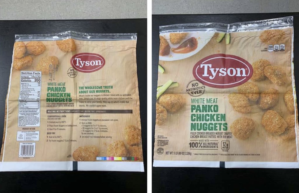 Labels of Recalled Product