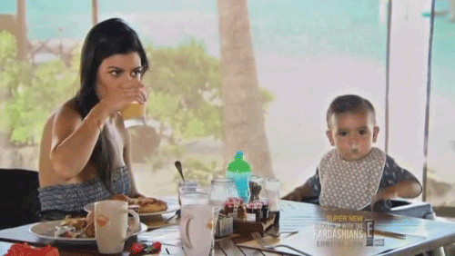 When Mason Was Banging on the Table and She Just Couldn't With the Noise
