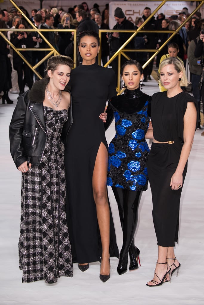 Kristen Stewart, Ella Balinska, Naomi Scott, and Elizabeth Banks at Charlie's Angels London Premiere