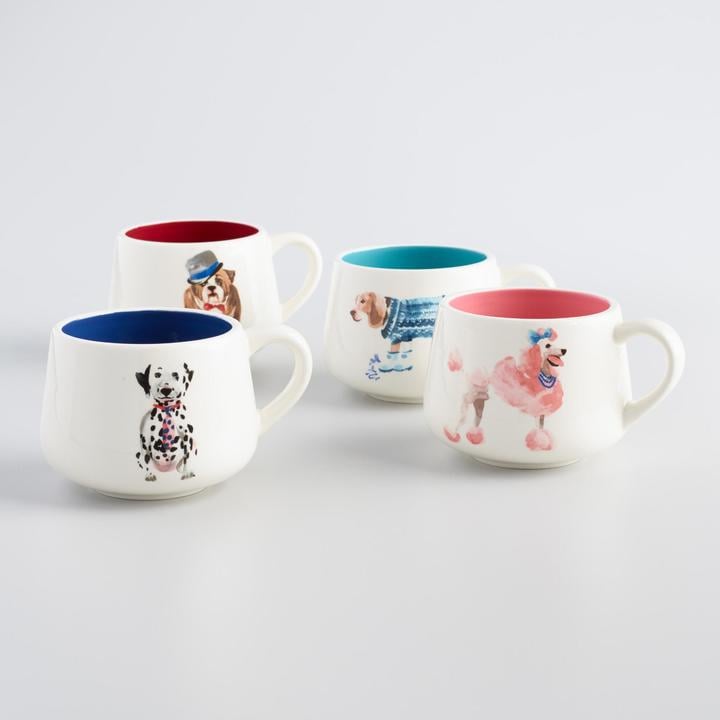 Posh Pet Dog Mugs Set of 4