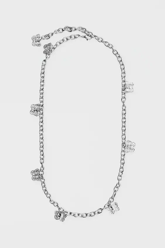 Pull&Bear Chain Belt With Butterflies