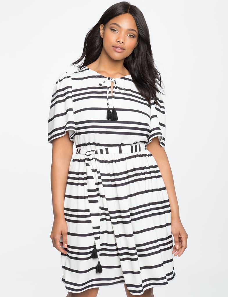 Eloquii Circle-Sleeve Fit and Flare Dress