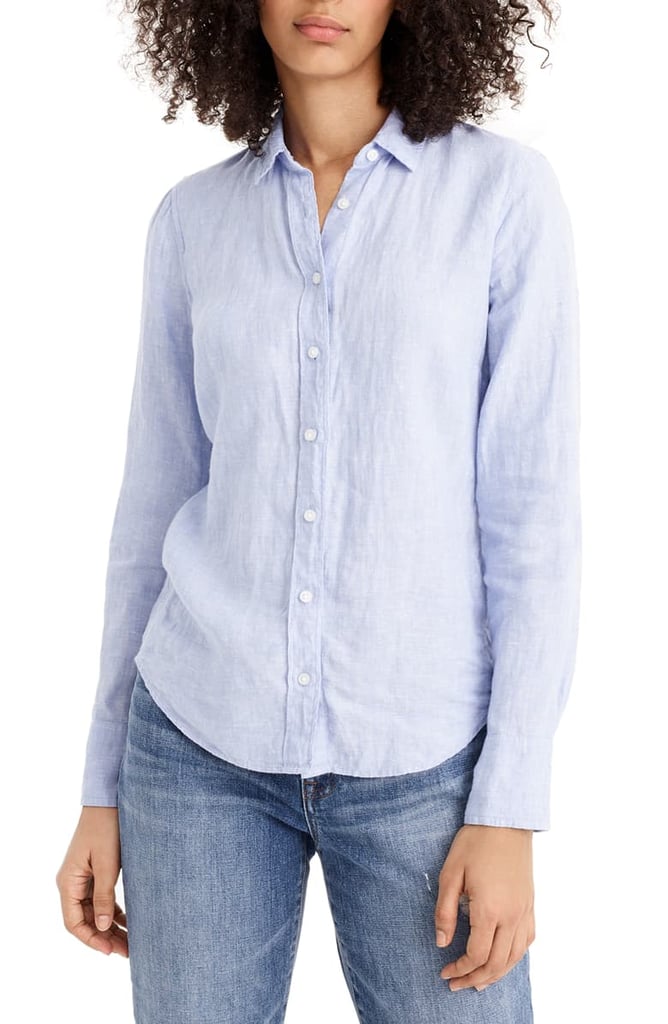 J.Crew Slim Fit Perfect Piece-Dyed Irish Linen Shirt