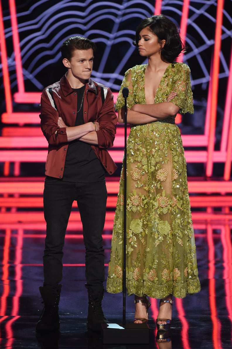 Zendaya和汤姆荷兰在2017年MTV电影和电视奖项