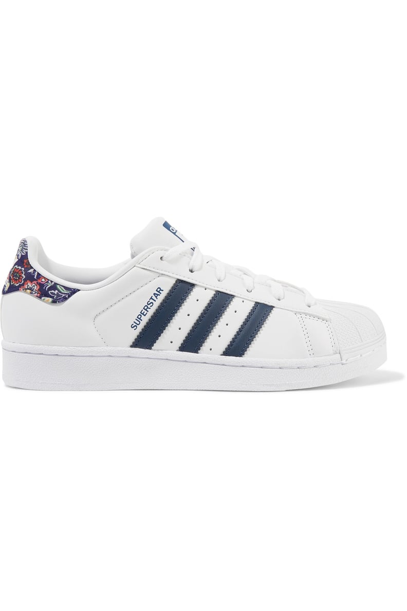 adidas The Farm Company Superstar Printed Twill-trimmed Leather Sneakers