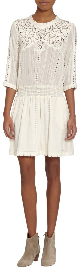 White dresses are my thing, and now that snow's become a constant part of the day-to-day landscape, I'm craving the summery staple like never before. This Sea resort dress ($498) just became available to shop, and I'd wear it with black tights now and segue into bare legs as soon as weather permits.
— LM