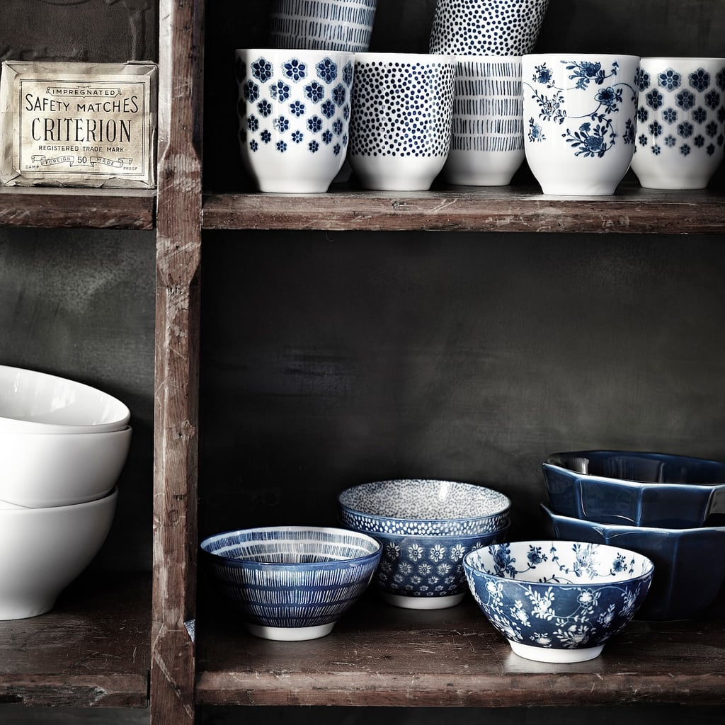 Blue Patterned Tumbler Set