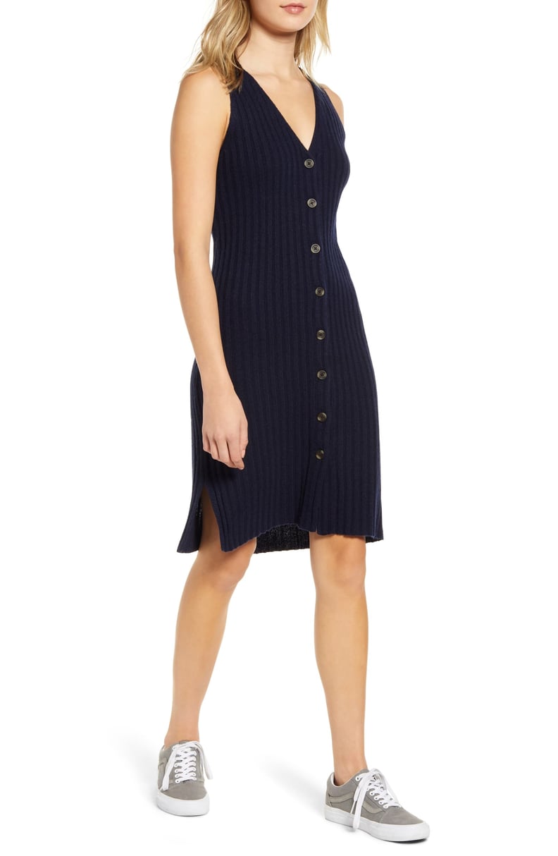 Madewell Button Front Tank Sweater Dress