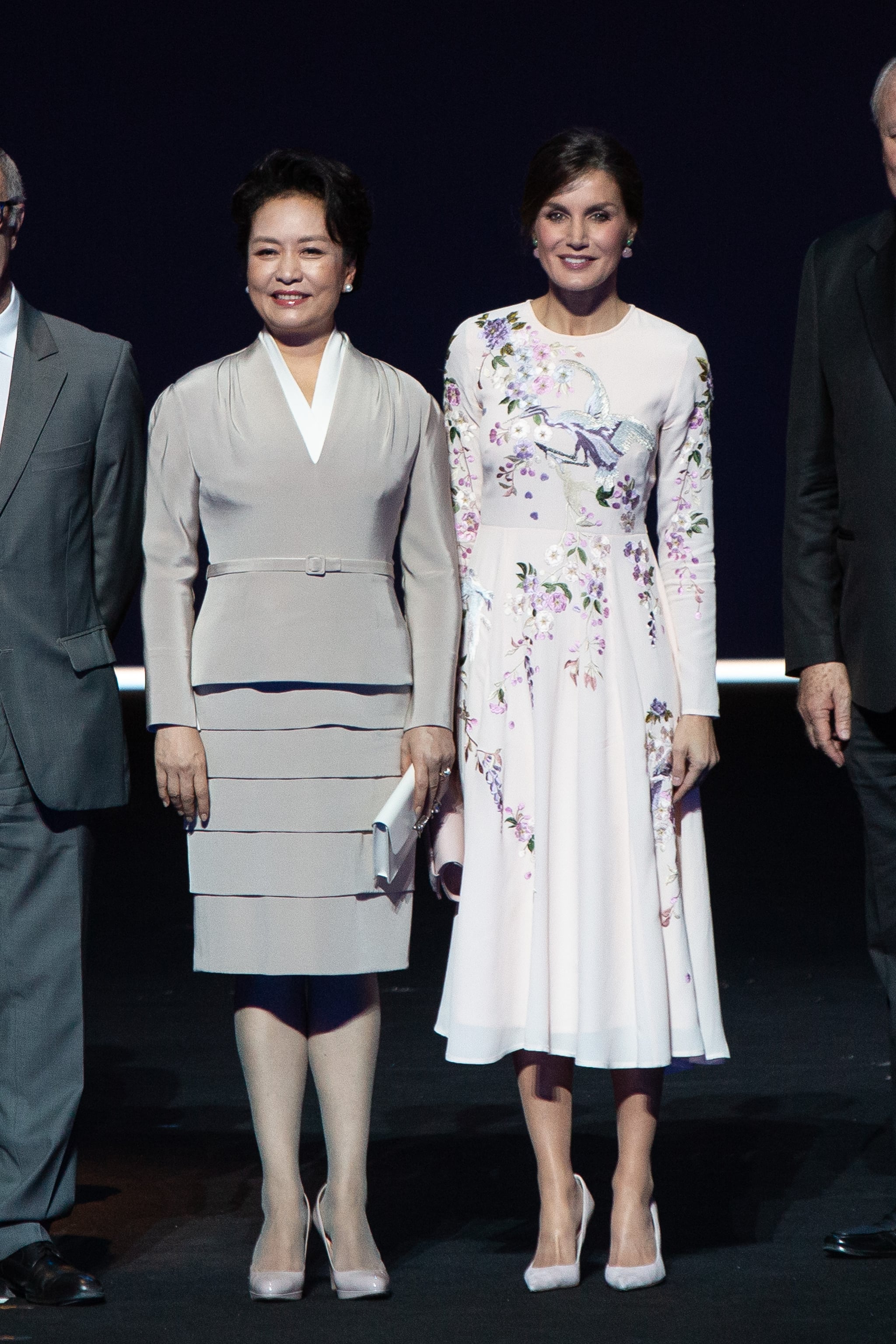Queen Letizia s Pink Bird Print Dress From ASOS POPSUGAR Fashion